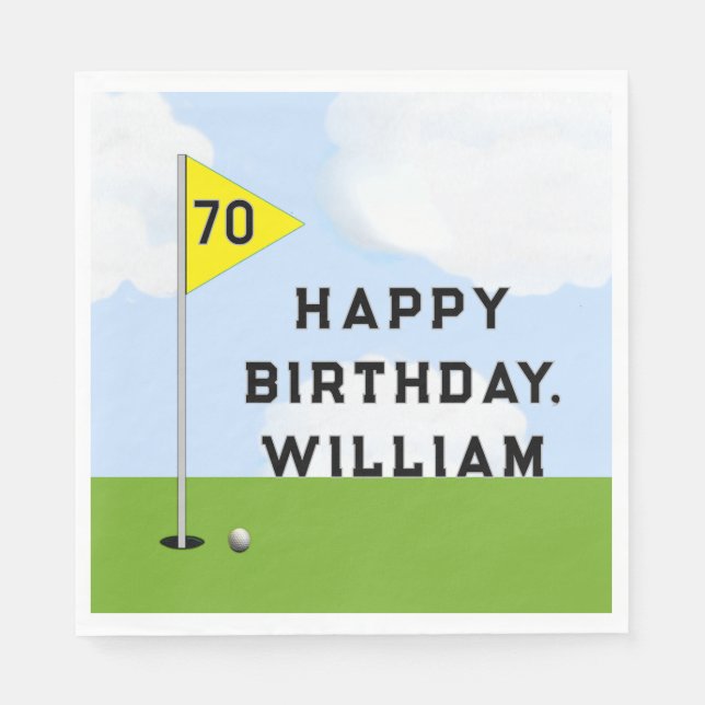 Personalized Golf Party Napkin (Front)