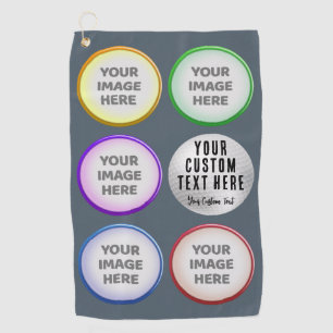 Personalized Golf Photo Collage Gift Towel