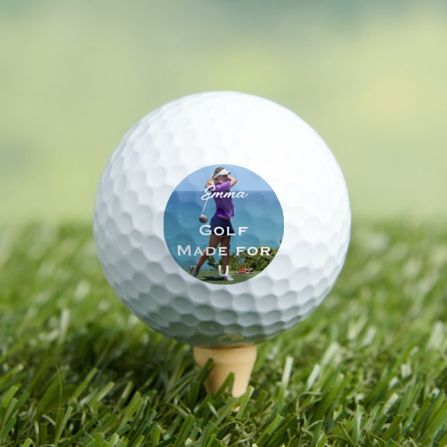Personalized Golf Photo Gift – Custom Name & Quote Balls (Insitu Tee)