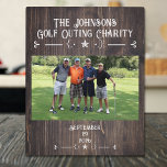 Personalized Golf Plaque - 8x10 Keepsake<br><div class="desc">Preserve the memories of your annual golf outing in style with this handsome 8x10 personalized photo plaque. Featuring a high-quality print of your team or event photo, this plaque comes with a convenient easel for easy display on any surface. Make it a truly unique keepsake by adding the year, event...</div>