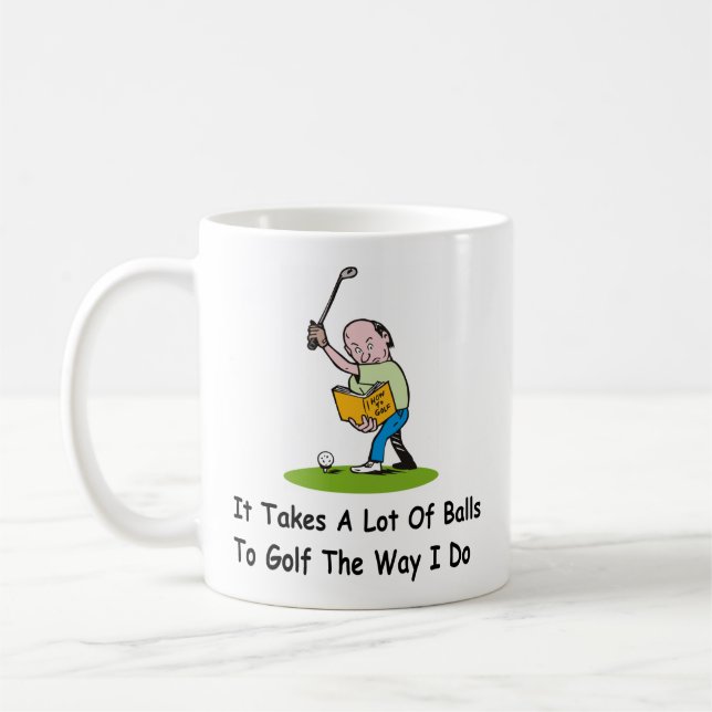Personalized Golf Player Gift Coffee Mug (Left)