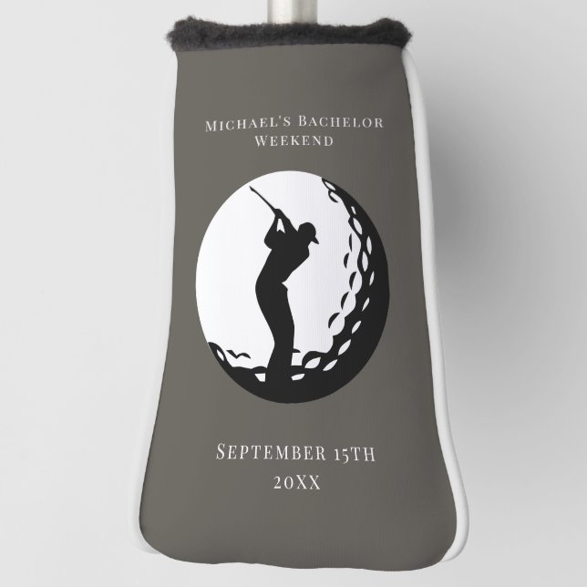 Personalized Golf Putter Cover | Bachelor Weekend (Rotate 90)