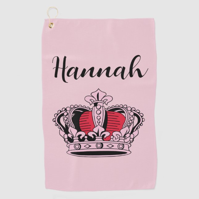 Personalized Golf Queen  Golf Towel (Front)
