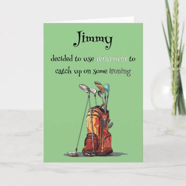 Personalized Golf Retirement Card (Front)