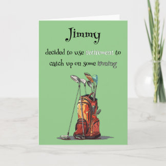 Personalized Golf Retirement Card