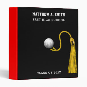 Personalized Golf Senior Scrapbook 3 Ring Binder