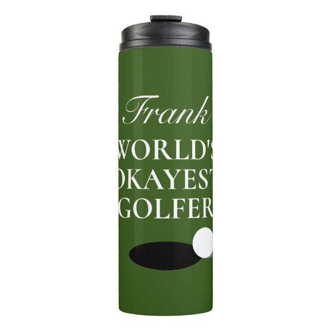 Personalized golf sport thermal tumbler mug gift (Front)