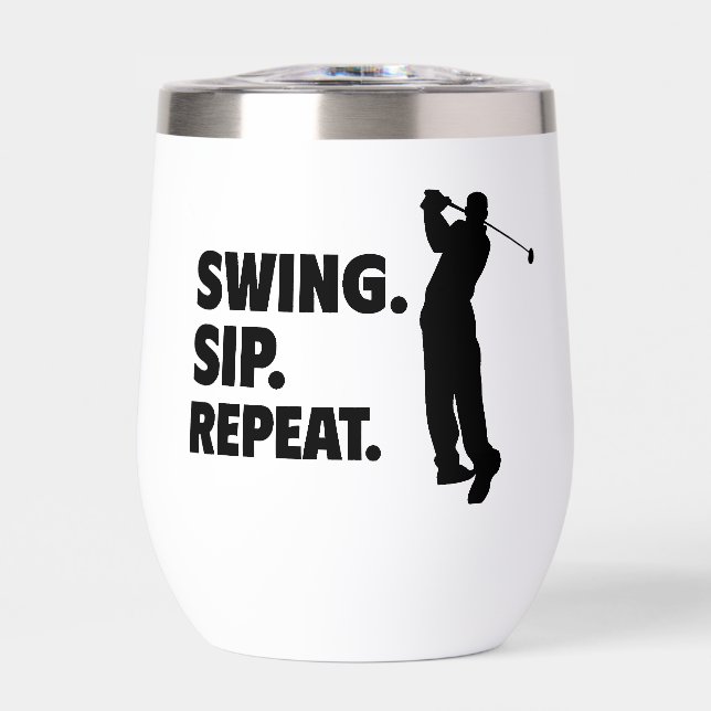 Personalized Golf Swing Sip Repeat (Front)