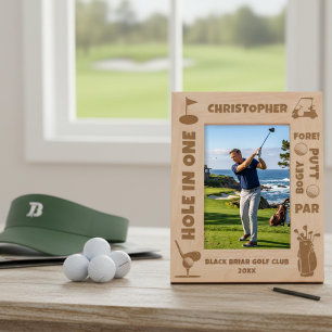 Personalized Golf Terms and Icons Etched Frames