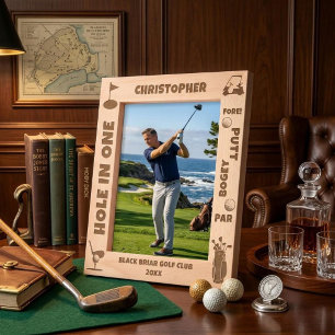 Personalized Golf Terms and Icons Etched Frames