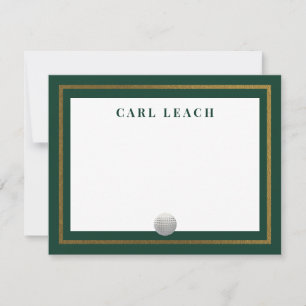Personalized Golf Thank You Note Card