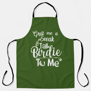 Personalized Golf Theme Funny Golf Birdie Pun Chef Apron