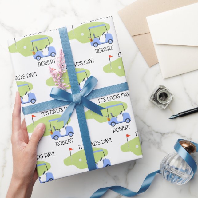 Personalized Golf Themed Father's Day Wrapping Paper (Gifting)