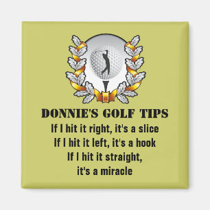 Personalized Golf Tip Golfer Green Magnet