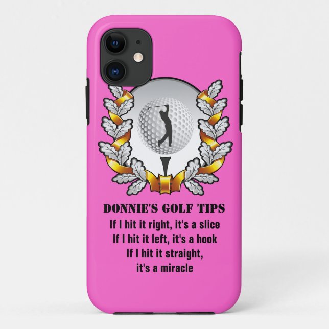 Personalized Golf Tip Golfer iPhone 5 Case (Back)