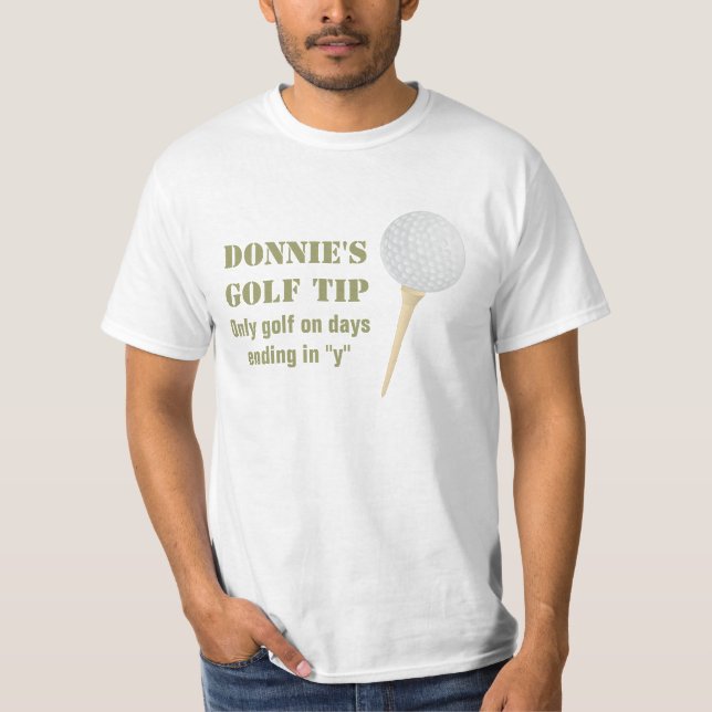 Personalized Golf Tip Golfer T-Shirt (Front)