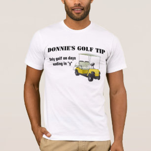 Personalized Golf Tip Golfer White T-Shirt