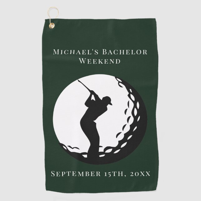 Personalized Golf Towel | Bachelor Golf Weekend (Front)