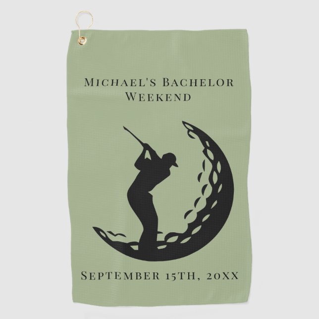 Personalized Golf Towel | Bachelor Golf Weekend (Front)