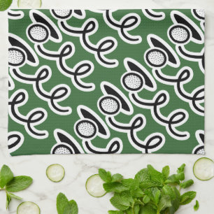 Personalized golf towel with golfball pattern