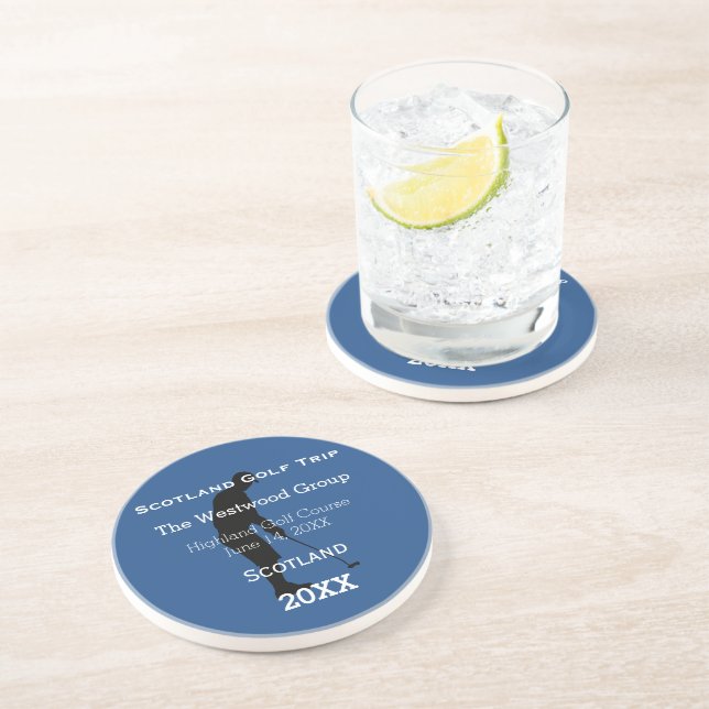 Personalized Golf Trip Man Cave GOLFER'S Lodge Coaster (Side)