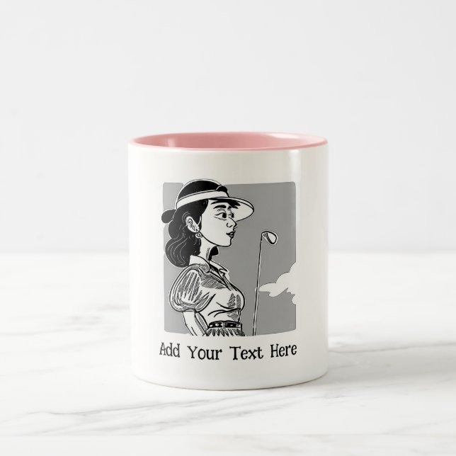 Personalized Golf  Two-Tone Coffee Mug (Center)
