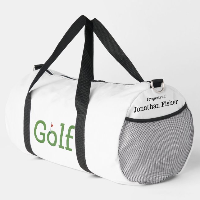 Personalized Golf with Flagstick Duffle Bag (Right Corner)
