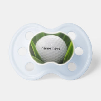 personalized golfball in weeds pacifier