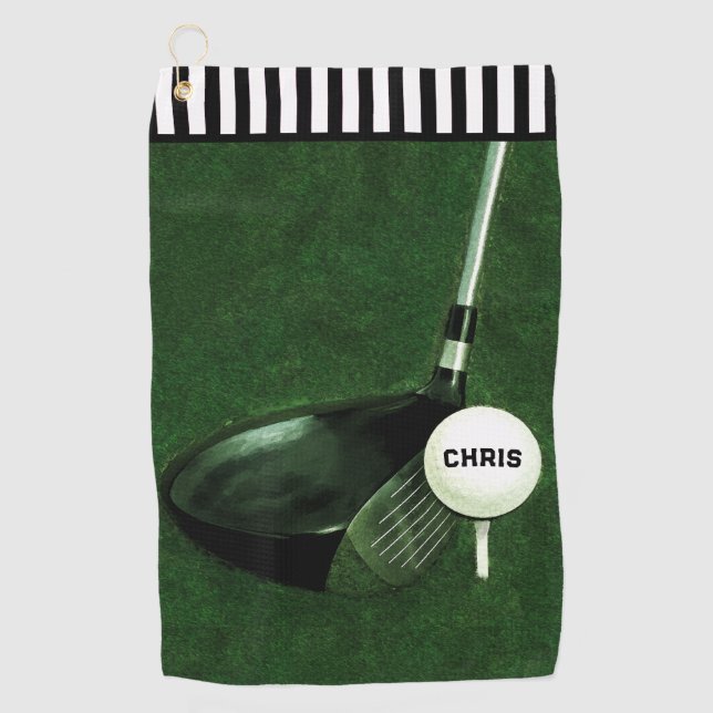 Personalized Golfer Gift Golf Towel (Front)