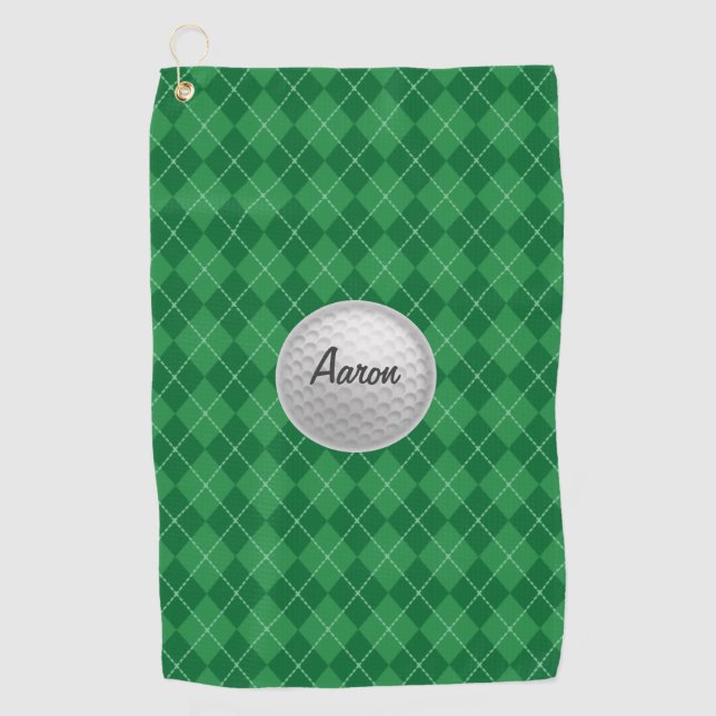 Personalized Golfer Golf Towel Gift (Front)