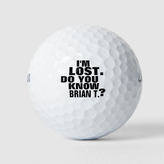 Personalized Golfer Name Funny Lost Golf Balls (Front)