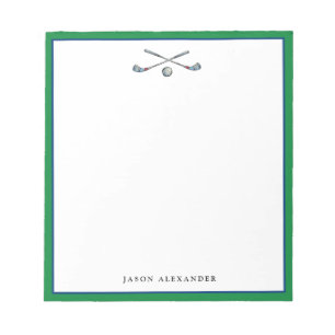 Personalized Golfer  Notepad