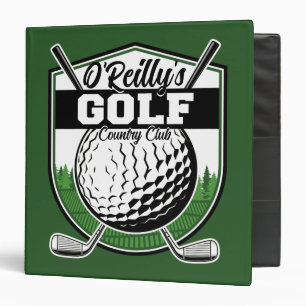 Personalized Golfer Player Pro Golf Country Club  Binder