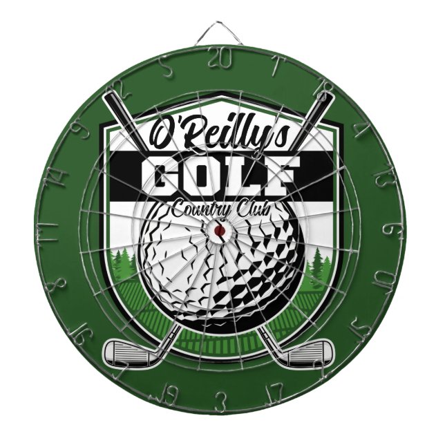 Personalized Golfer Player Pro Golf Country Club  Dartboard (Front)
