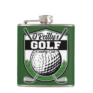 Personalized Golfer Player Pro Golf Country Club Hip Flask