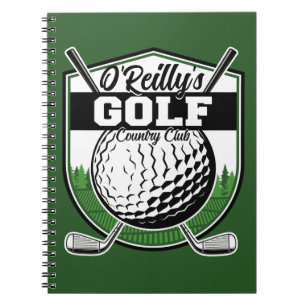 Personalized Golfer Player Pro Golf Country Club  Notebook