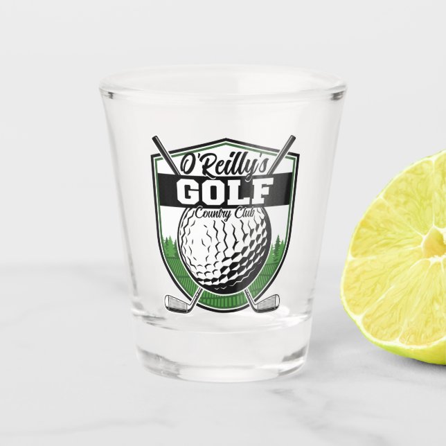 Personalized Golfer Player Pro Golf Country Club  Shot Glass (Front)