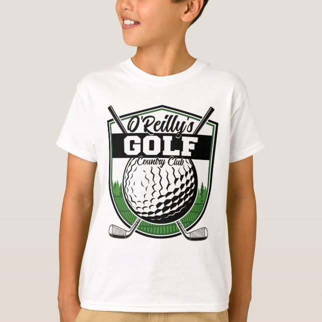 Personalized Golfer Player Pro Golf Country Club T-Shirt (Front)