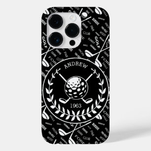 Personalized golfer stylish golf logo Case-Mate iPhone 14 pro case