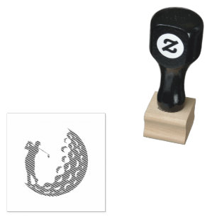Personalized Golfer's Address Labels, Custom Ink & Rubber Stamp
