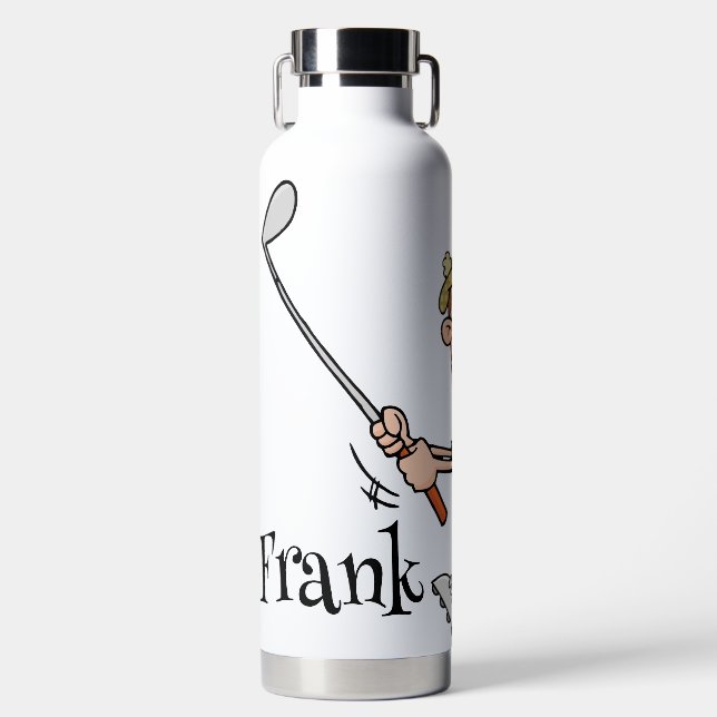 Personalized Golfers  Water Bottle (Front)