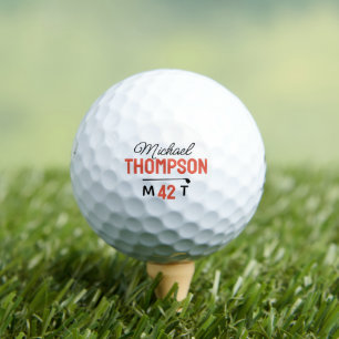 Personalized GolfPlayer's Name Monogram Age Golf Balls