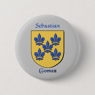 Personalized Gomez Historical Shield 2 Inch Round Button