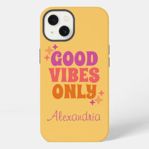 Personalized Good Vibes Yellow iPhone 13 Case