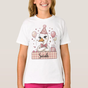 Personalized Goose Birthday Shirt Pink Birthday