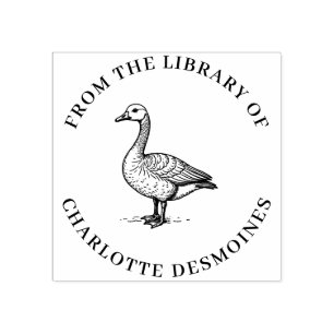 Personalized Goose Book Stamp Custom Ex Libris