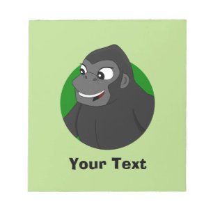 Personalized Gorilla Cartoon Notepad
