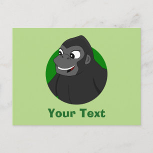 Personalized Gorilla Cartoon Postcard