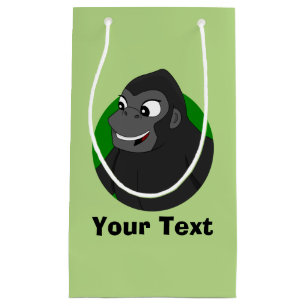 Personalized Gorilla Cartoon Small Gift Bag