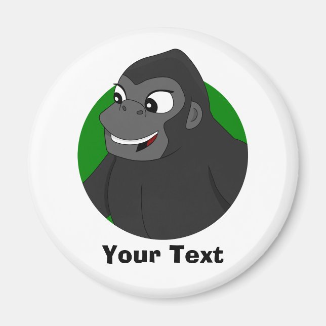 Personalized Gorilla Cartoon T-Shirt Magnet (Front)